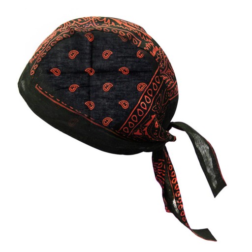 Czapka piracka do jazdy konnej Bandana, wygodna, lekka, fioletowa, kwiatowa