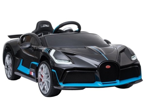 Автомобиль Bugatti Divo с аккумулятором, окрашенный в черный цвет