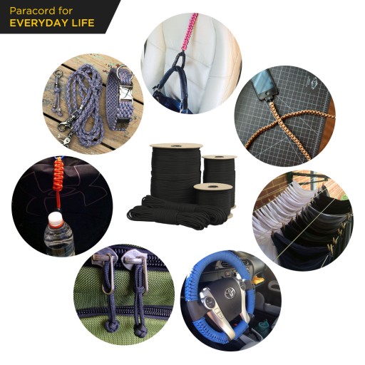 EDCX 4 мм Paracord 550 - (Темно-серый, 50 м)