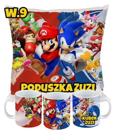 НАБОР ПОДУШЕК SUPER MARIO SONIC, ПОДАРОК