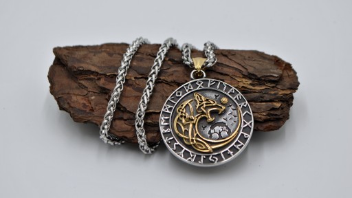 NASZYJNIK Wikingów Aegishjalmur AMULET WIKINGA 504