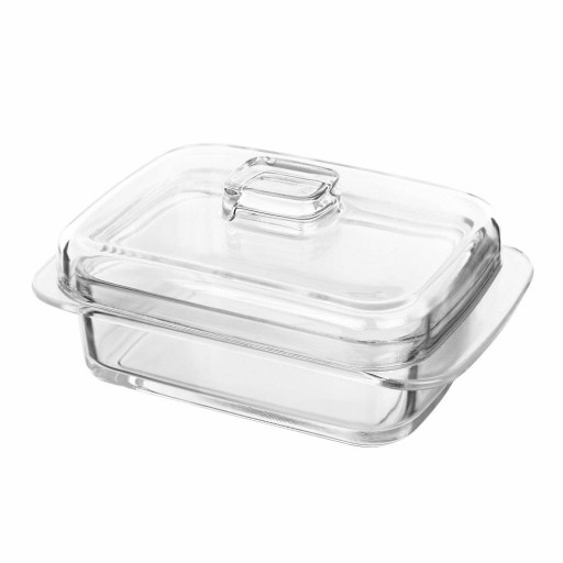 Масленка стеклянная прямоугольная с крышкой Huta Szkła JASŁO GLASS
