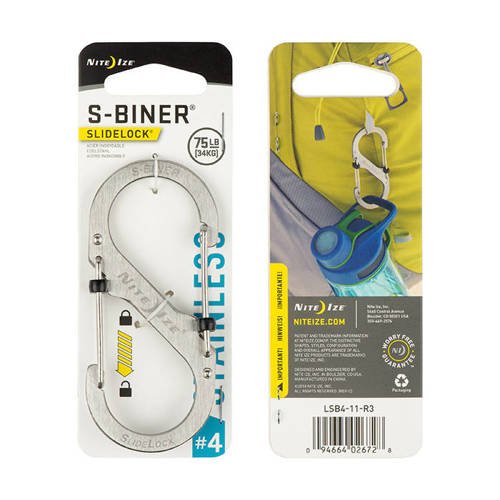 Nite Ize S-Biner #4 SlideLock Steel LSB4-11-R3