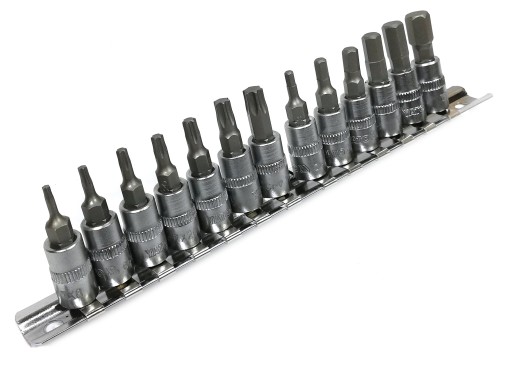 YATO — НАБОР НАСАДОК TORX С ХВОСТОВИКОМ 1/4 ДЮЙМА, ШЕСТИГРАННЫЕ СВЕРЛА