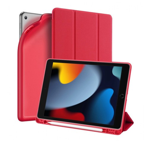 УМНЫЙ ЧЕХОЛ-КАРАНДАШ ДЛЯ APPLE IPAD 10.2 9 ПОКОЛЕНИЯ 2021 ГОДА, КРАСНЫЙ