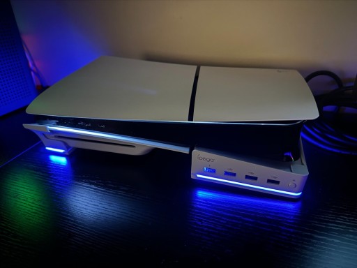 ГОРИЗОНТАЛЬНАЯ ПОДСТАВКА RGB+4 USB PLAYSTATION 5 SLIM ГОРИЗОНТАЛЬНАЯ ПОДСТАВКА ДЛЯ PS5 Slim