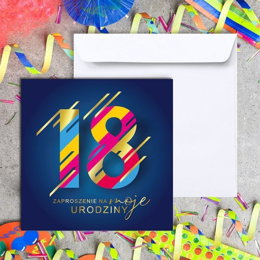 Приглашения на 18-летие, конверт на 18-летие