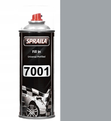 RAL 7001 GRUNTOEMALIA ALKIDOWA 2w1 POŁYSK FARBA SPRAY 400ML