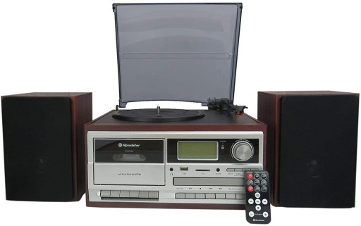 Проигрыватель проигрывателей ROADSTAR HIF-8892 CD AUX USB BT Wood