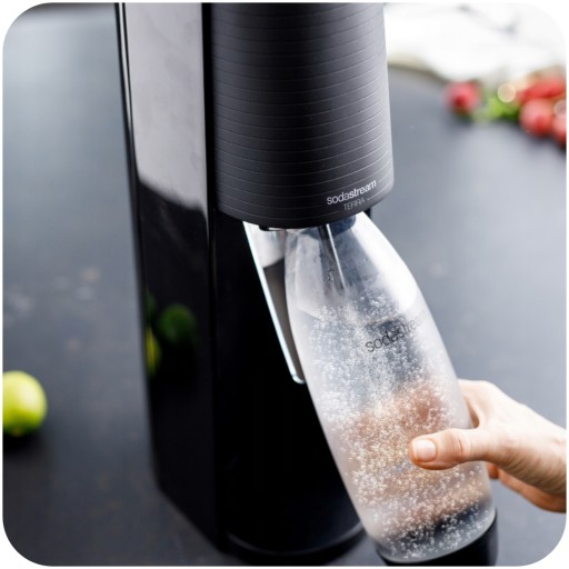 САТУРАТОР ГАЗИРОВАННОЙ ВОДЫ SODASTREAM, ЧЕРНЫЙ НАБОР, БУТЫЛКА 1л + КАРТРИДЖ CO2