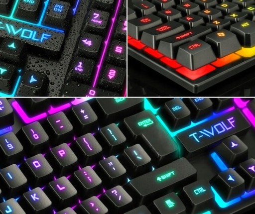 ИГРОВАЯ КЛАВИАТУРА СО СВЕТОДИОДНОЙ ПОДСВЕТКОЙ ДЛЯ ИГР