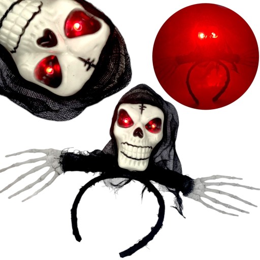 Boky Sucing Band Skull Led Halloween