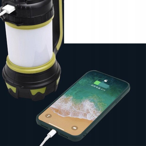 LATARKA SZPERACZ AKUMULATOROWA T6 POWERBANK 3W1