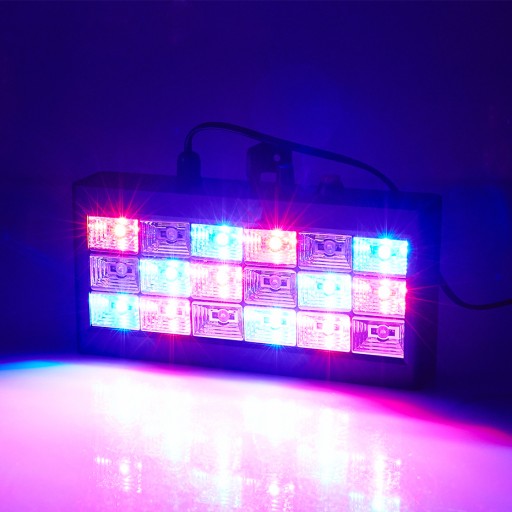 LEDOWE ŚWIATŁA SCENICZNE 18 STROBOSKOPOWE LED