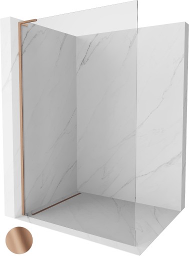 MEXEN KIOTO L ŚCIANKA PRYSZNICOWA WALK-IN 60 x 200 CM MIEDŹ szkło 8 mm