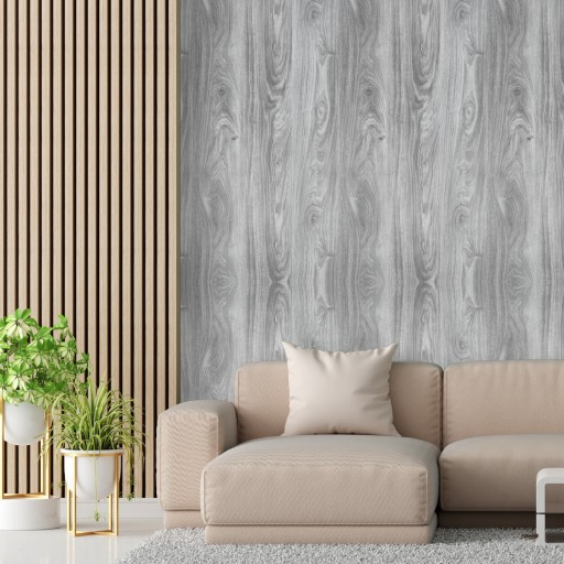 Самоклеящаяся виниловая плитка Wood Light бежевая 60х300 см в рулоне