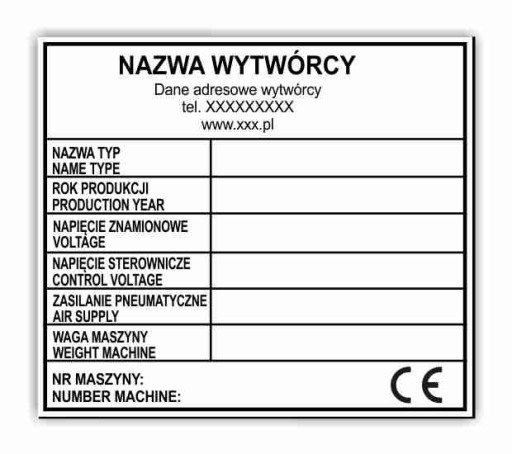 ТАБЛИЧКА CE 80x70 мм, 10 шт.