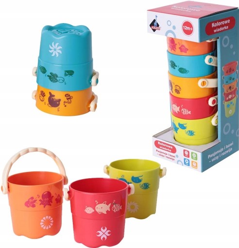 ИГРУШКИ ДЛЯ ВАННЫ ВАННЫ ВЕДРО КРУЖКИ БАШНЯ 12м+