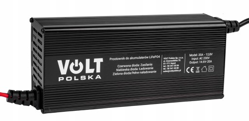 PROSTOWNIK ŁADOWARKA DO AKUMULATORA BATERII LIFEPO4 20A