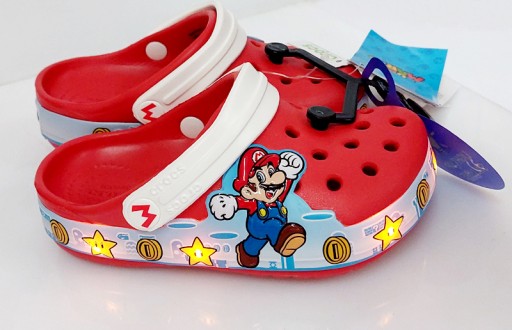 ДЕТСКИЕ САНДАЛИИ CROCS SUPER MARIO LUMINOUS ШЛЕПАНЦЫ, размеры 22-23