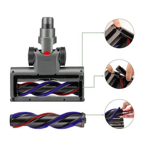 ЭЛЕКТРИЧЕСКАЯ ЩЕТКА TURBO LED BRUSH, СОВМЕСТИМАЯ С DYSON V7 V8 V10 V11