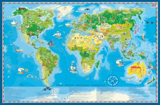 PUZZLE 200 DLA DZIECI MAPA ŚWIATA EDUKACYJNE ELEMENTÓW ARTGLOB