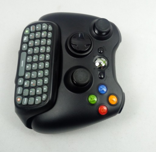 ОРИГИНАЛЬНЫЙ БЕСПРОВОДНОЙ Xbox 360 Pad ЧЕРНЫЙ X360 + КЛАВИАТУРА CHATPAD X360