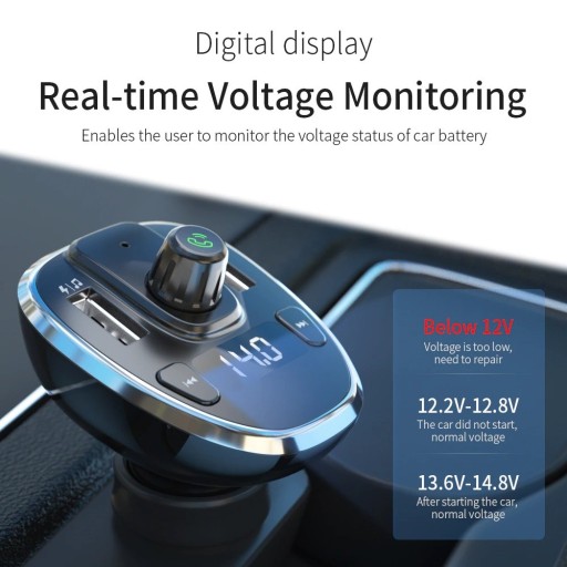 FM-ПЕРЕДАТЧИК BLUETOOTH 5.0 ЗАРЯДНОЕ УСТРОЙСТВО ESSAGER 4в1