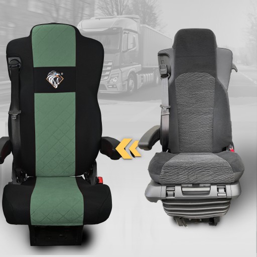 Pokrowce na fotele MERCEDES ACTROS MP4, MP5 ZIELONY