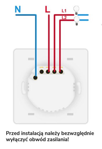 Коммутатор 2 канала ZigBee 3.0 Black TUYA 2CCPS