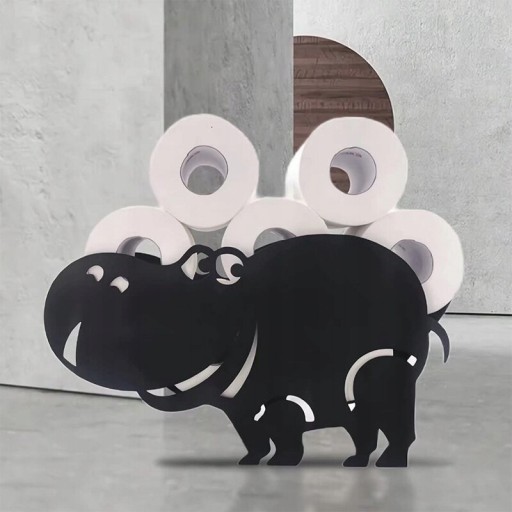 Держатель для туалетной бумаги Black Hippo - забавная встреча