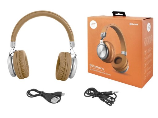 НАКЛОННЫЕ НАУШНИКИ BLUETOOTH BT/TF LTC SYMPHONY ПРЕМИУМ, ЗОЛОТЫЕ