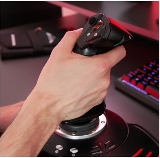 Thrustmaster 2960694 Joystick Gamingowy, Czarny/Czerwony, 12 Przycisków