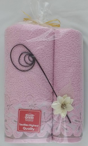 Набор из 2 полотенец Bella 70x140 Celofan Greno Pink