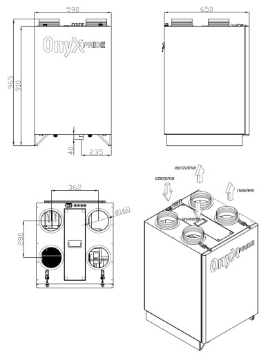 Рекуператор OnyX Pride 400 FRAPOL