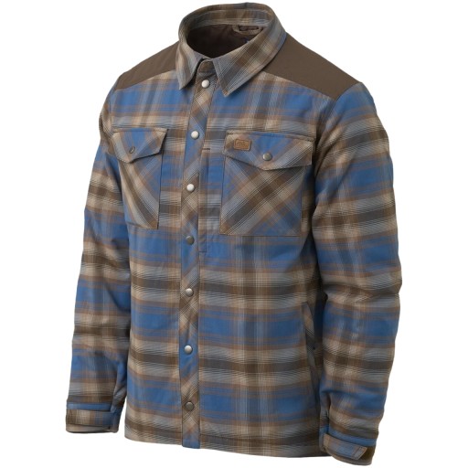 Мужская рубашка в клетку утепленная куртка WINTER WARDEN HELIKON Blue 3XL