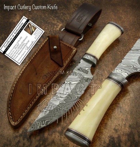 IMPACT nóż Bowie z Damastu damast DM 328
