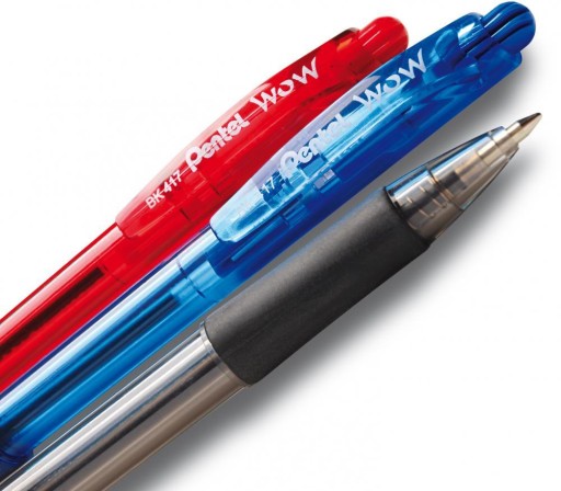 PENTEL BK 417 АВТОМАТИЧЕСКАЯ ШАРИКОВАЯ РУЧКА WOW RED x 10
