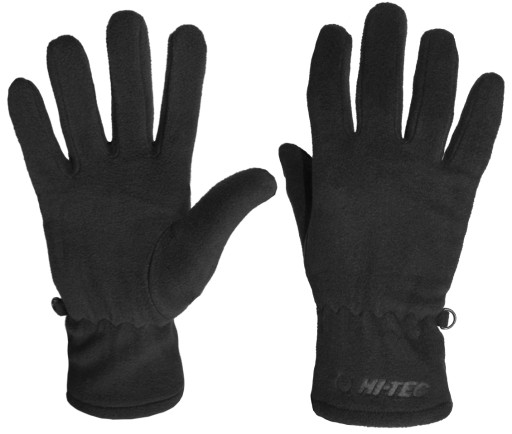 МУЖСКИЕ ЗИМНИЕ ФЛИСОВЫЕ ПЕРЧАТКИ HI-TEC SALMO POLAR ПЕРЧАТКИ ЧЕРНЫЕ L/XL