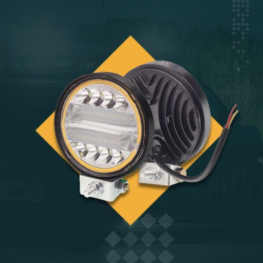 РАБОЧАЯ ЛАМПА 24 LED + COB галогенная 72Вт 12В 24В IP67