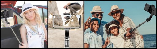 ДЕРЖАТЕЛЬ ДЛЯ ТЕЛЕФОНА SELFIESTICK GIMBAL АВТОМАТИЧЕСКАЯ СТАБИЛИЗАЦИЯ 360 БЕЛЫЙ