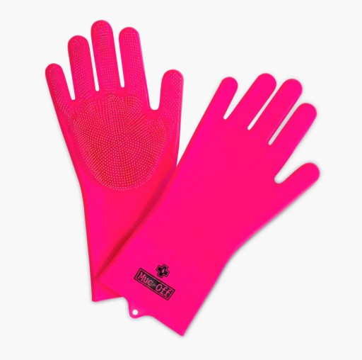 MUC-OFF DEEP SCRUBBER PINK RĘKAWICE DO MYCIA ROWERU ROZMIAR M DO EBIKE MTB