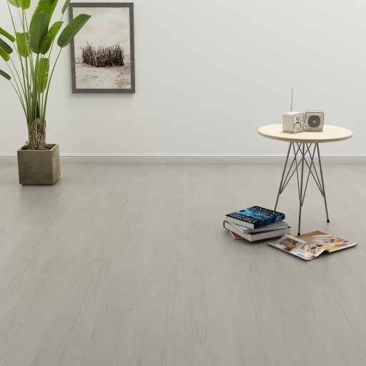 SAMOPRZYLEPNE PANELE PODŁOGOWE 4,46M² 3MM PVC JASNOSZARE