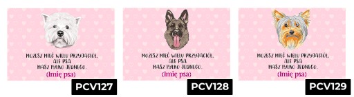 TABLICZKA RÓŻOWY 22X15CM JAMNIK PSA MASZ TYLKO JEDNEGO PERSONALIZACJA IMIĘ