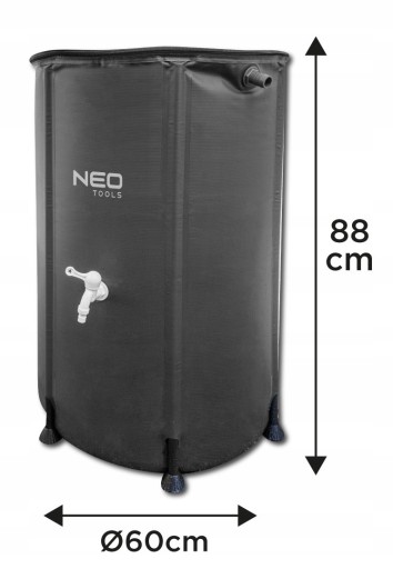 БАК ДЛЯ ДОЖДЕВОЙ ВОДЫ NEO 250 Л, СКЛАДНОЙ ПВХ