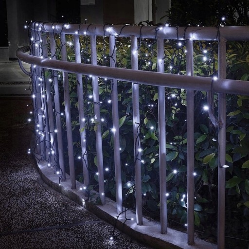 РОЖДЕСТВЕНСКИЕ ОГНИ 100 LED ХОЛОДНЫЙ БЕЛЫЙ ГОРЯЧИЙ + ВСПЫШКА