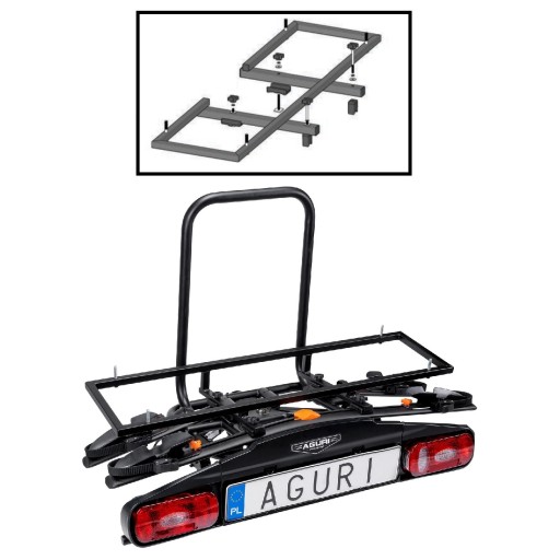 Platforma rowerowa Aguri Active Bike 2 na 2 rowery + BOX dedykowany