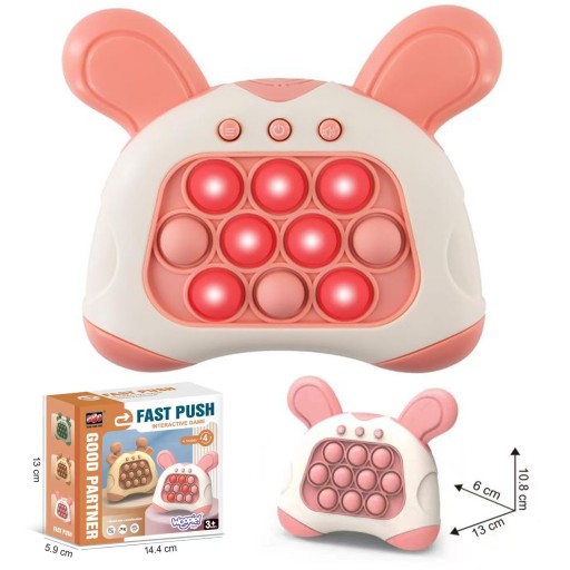 ЭЛЕКТРИЧЕСКАЯ АНТИСТРЕССОВАЯ АРКАДНАЯ ИГРА POP IT «УШИ ЗАЛИЦА ВУПИ»