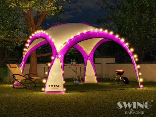 САДОВЫЙ ПАВИЛЬОН PARTY DOME 4,5х4,5м РОЗОВОГО ЦВЕТА