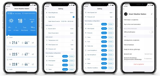WIFI TUYA SMART метеостанция 3x датчик